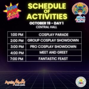 BACON POP 2024 SCHEDULE OF ACTIVITIES